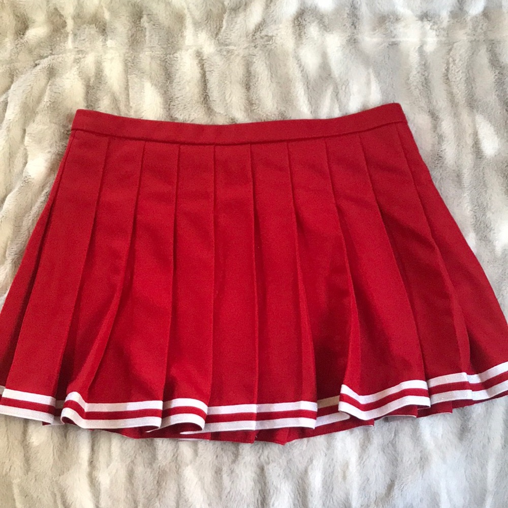 Red Cheerleader Skirt